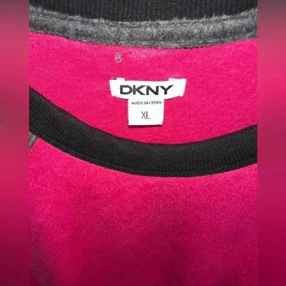 DKNY Women’s Logo Knit Sleep Lounge Top In Pink Size XL - Picture 2 of 7